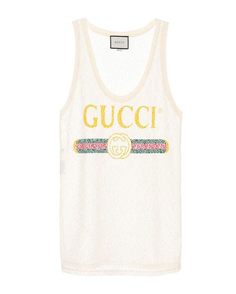 gucci printed lace top